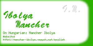 ibolya mancher business card